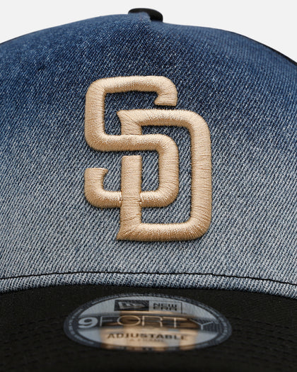 New Era San Diego Padres 'Bleach' 9FORTY A-Frame Trucker Snapback Denim