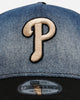 New Era Philadelphia Phillies 'Bleach' 9FORTY A-Frame Trucker Snapback Denim