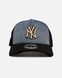 New Era New York Yankees 'Bleach' 9FORTY A-Frame Trucker Snapback Denim