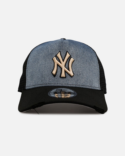 New Era New York Yankees 'Bleach' 9FORTY A-Frame Trucker Snapback Denim