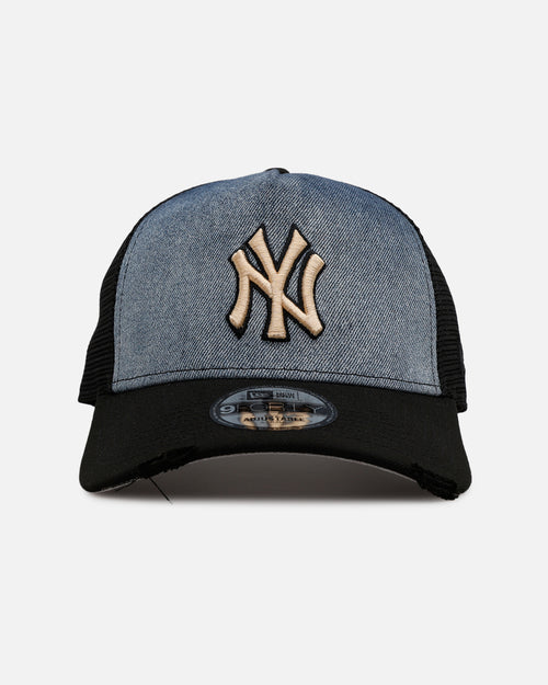 New Era New York Yankees 'Bleach' 9FORTY A-Frame Trucker Snapback Denim