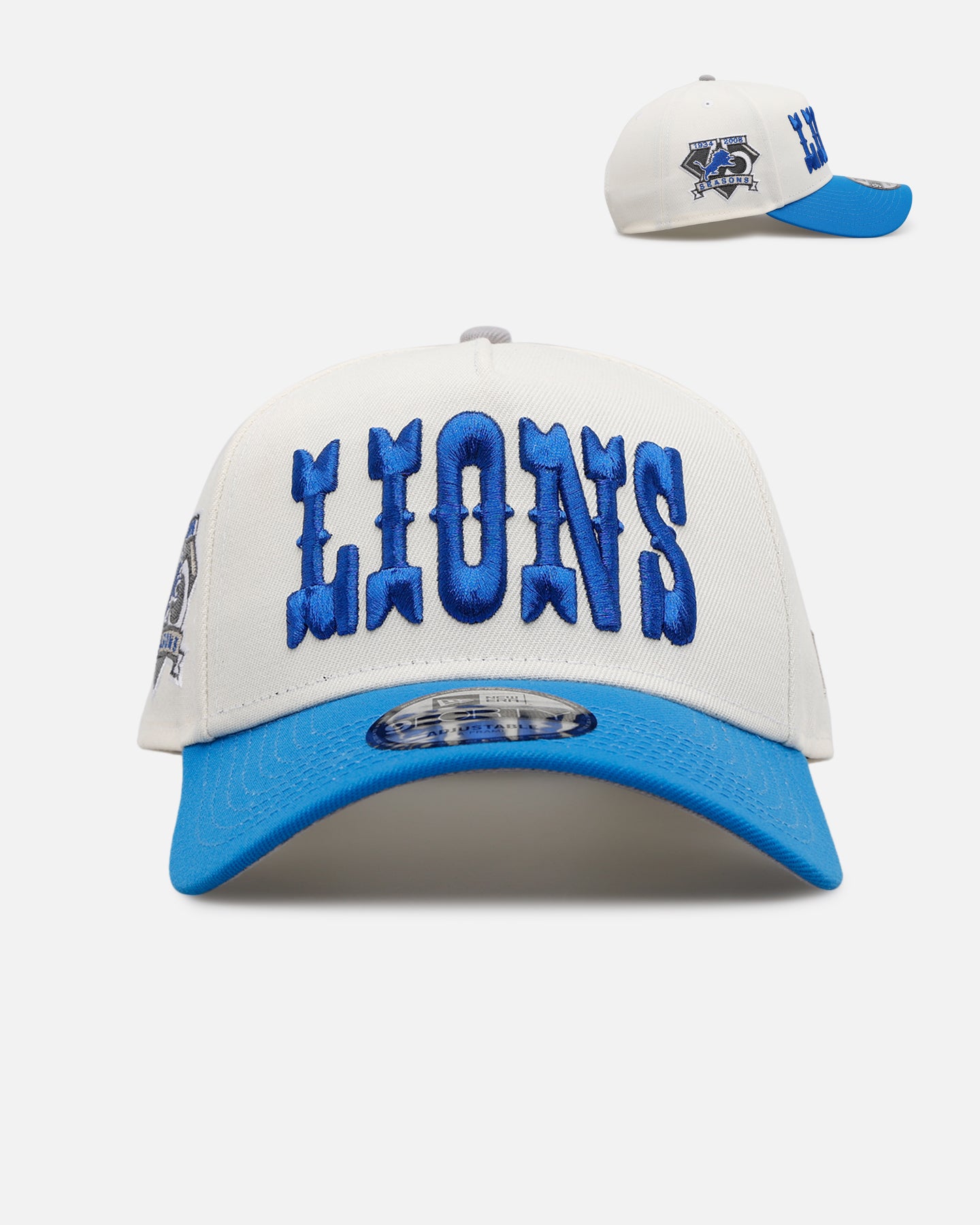 New Era Detroit Lions 'Chrome Metallic Wordmark' 9FORTY A-Frame