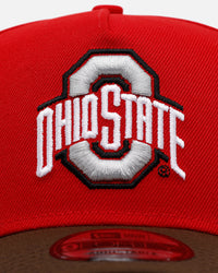 New Era Ohio State Buckeyes 'Walnut Visor' 9FORTY A-Frame Snapback Walnut