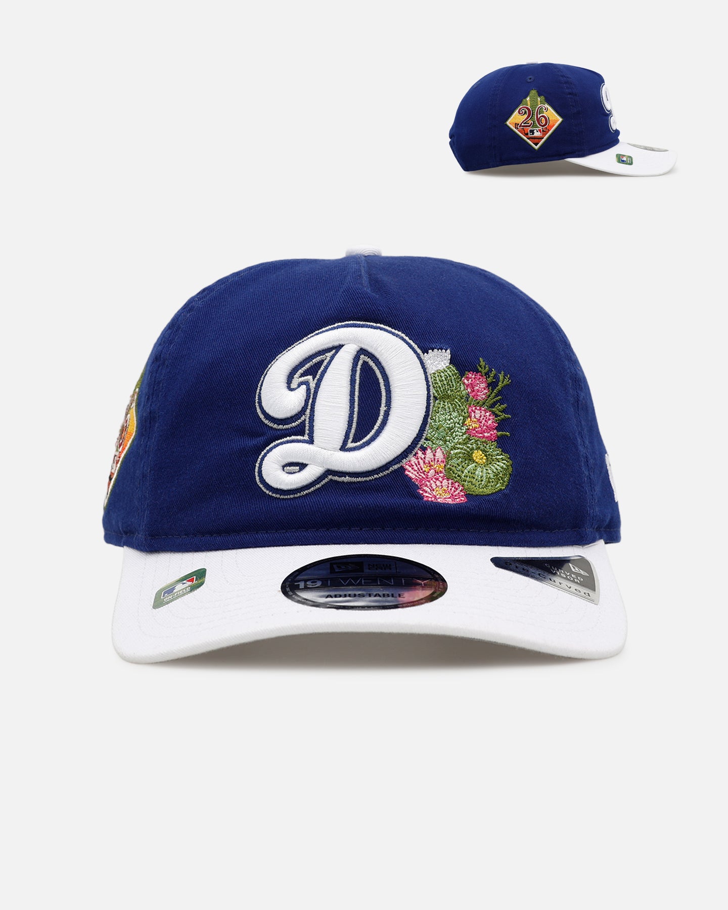Dodgers D刺繍 ネイビーキャップ New Era Los Angeles Dodgers 'Spring Training' 19TWENTY Snapback