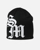 Saint Morta Monogram Fold Beanie Black