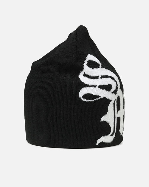 Saint Morta Monogram Fold Beanie Black