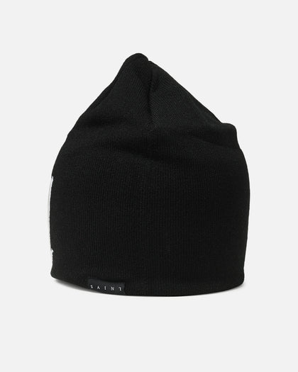 Saint Morta Monogram Fold Beanie Black