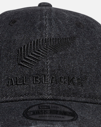 New Era New Zealand All Blacks 'Washed Denim' 9TWENTY Casual Strapback Black