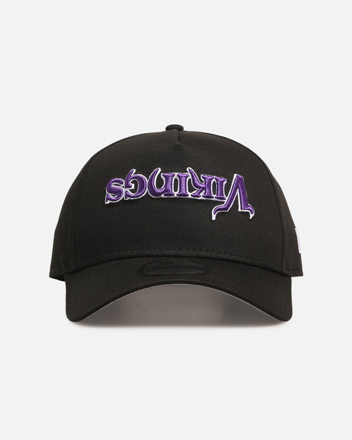 New Era Minnesota Vikings 'Upside Down Logo' 9FORTY A-Frame Snapback Black
