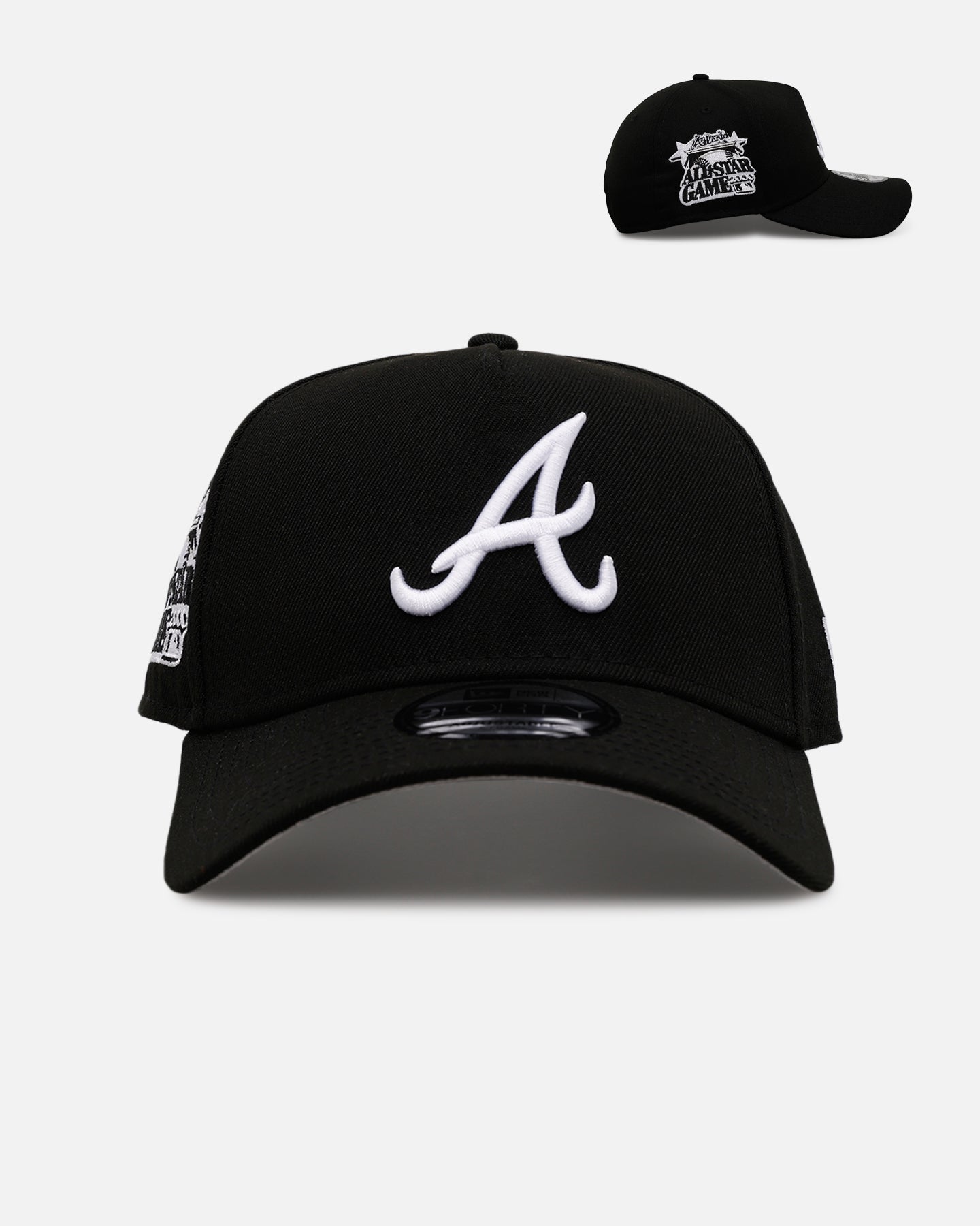 New Era Atlanta Braves 'Black And White' 9FORTY A-Frame Snapback