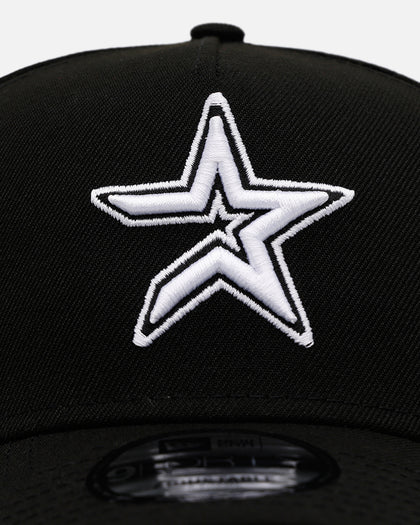 New Era Houston Astros 'Black And White' 9FORTY A-Frame Snapback Black/White
