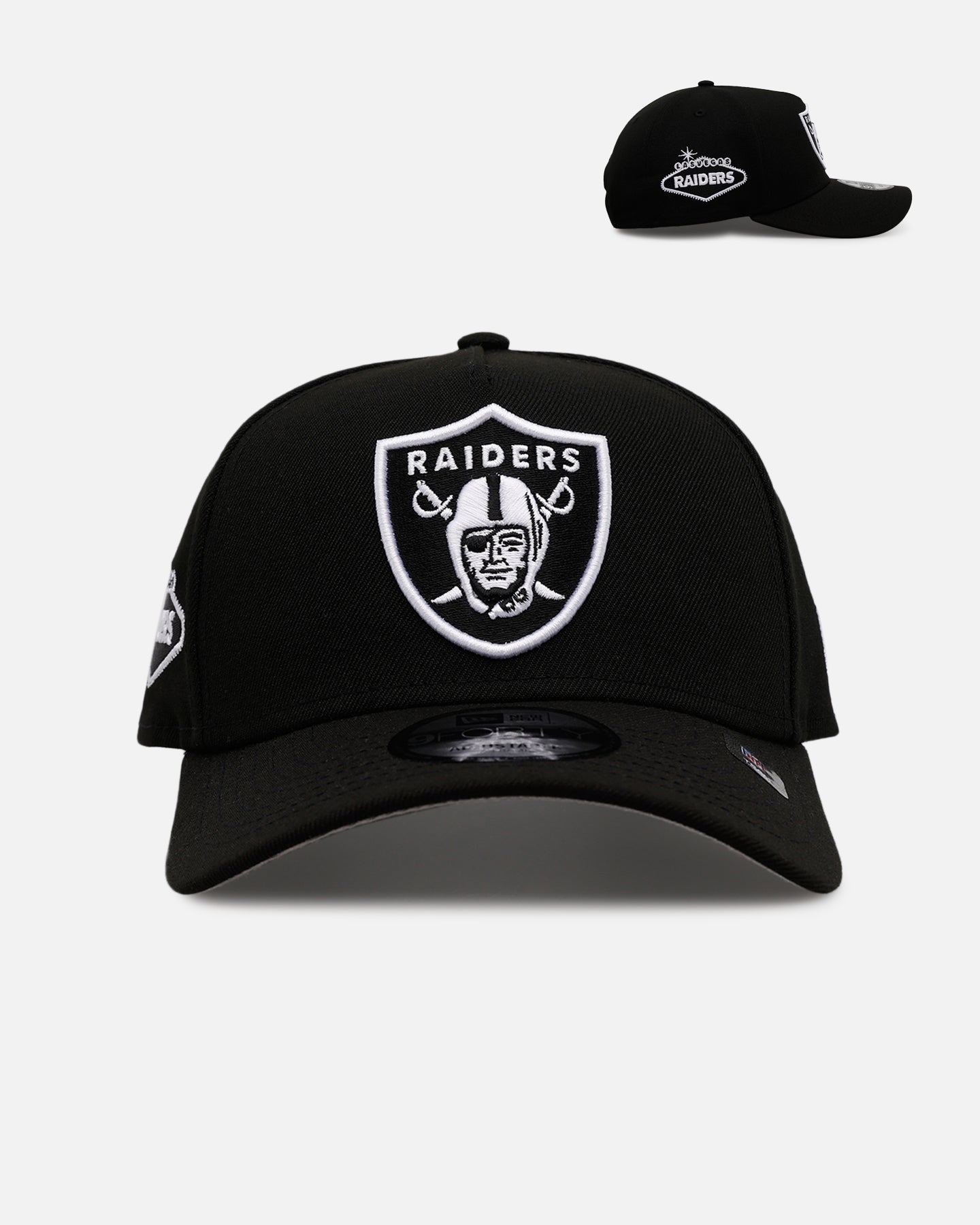 海外限定 ニューエラ RAIDERS 9FORTY キャップ フリーサイズ 黒 New Era Las Vegas Raiders 'Black And White' 9FORTY A-Frame