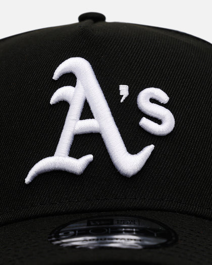 New Era Oakland Athletics 'Black And White' 9FORTY A-Frame Snapback Black/White