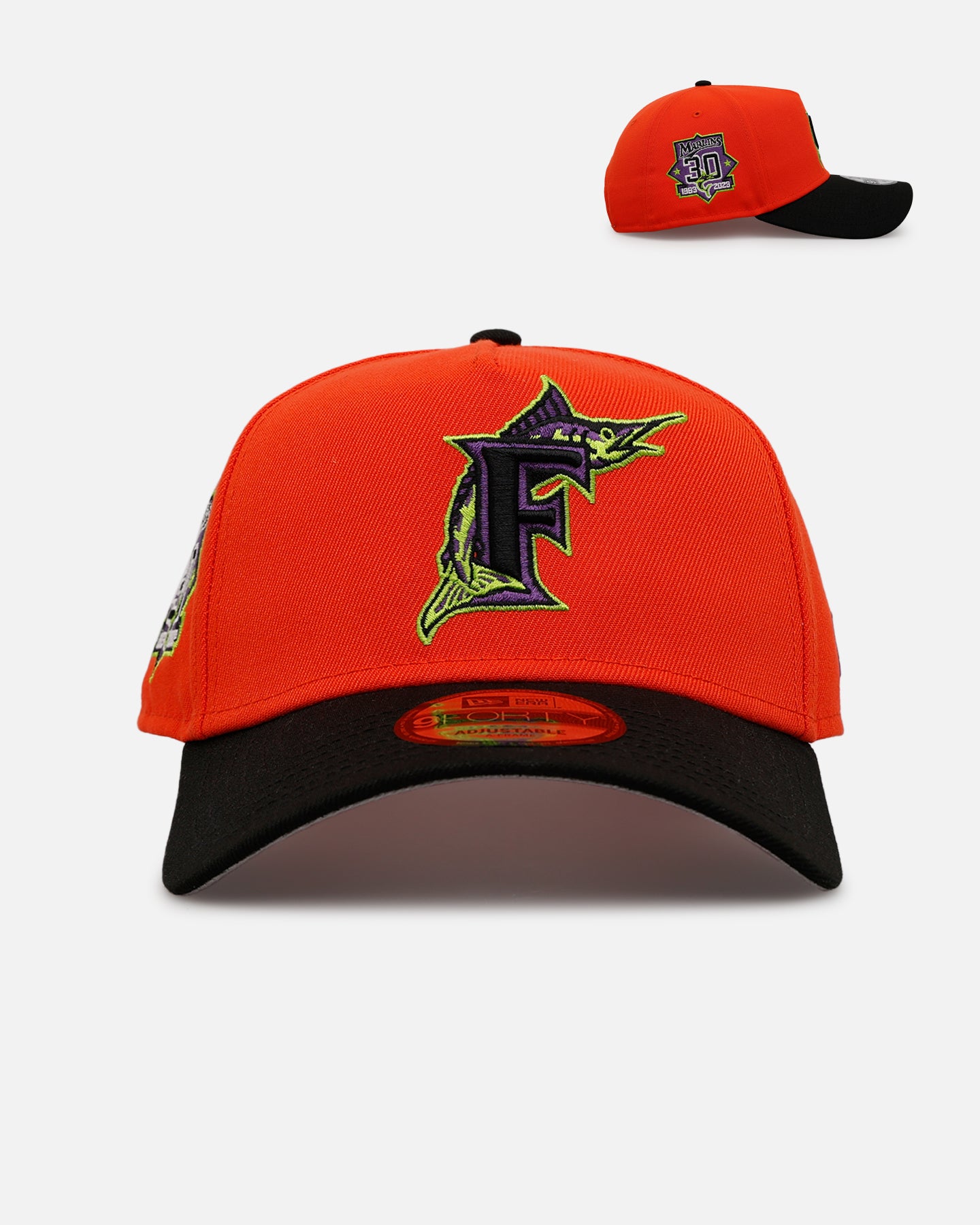 New Era Florida Marlins 'Halloween' 9FORTY A-Frame Snapback Orange
