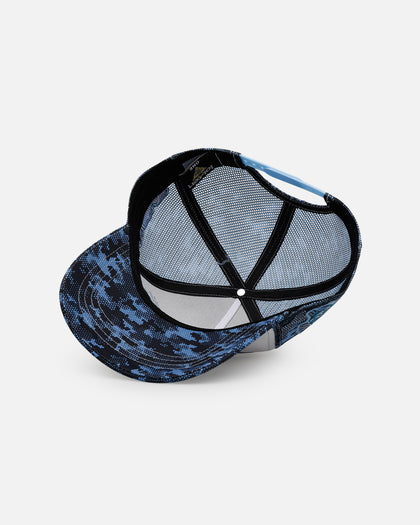 Loiter X Yu-Gi-Oh! Blue Eyes Toon Dragon Trucker Snapback Hat Blue Camo
