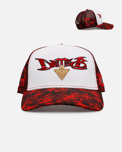 Loiter X Yu-Gi-Oh! Slifer The Sky Dragon Trucker Snapback Hat Red Camo