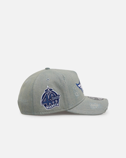 New Era Los Angeles Angels 'Distressed Denim' 9FORTY A-Frame Snapback Light Wash Denim