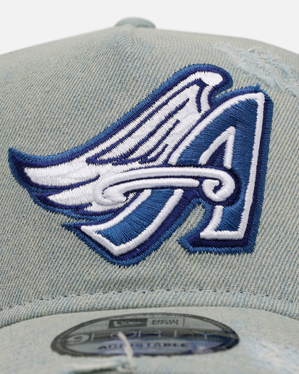 New Era Los Angeles Angels 'Distressed Denim' 9FORTY A-Frame Snapback Light Wash Denim