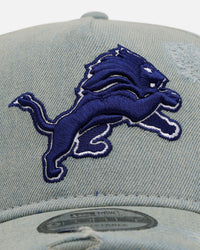 New Era Detroit Lions 'Distressed Denim' 9FORTY A-Frame Snapback Light Wash Denim