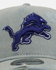 New Era Detroit Lions 'Distressed Denim' 9FORTY A-Frame Snapback Light Wash Denim