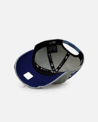 New Era Detroit Lions 'Distressed Denim' 9FORTY A-Frame Snapback Light Wash Denim