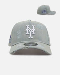 New Era New York Mets 'Distressed Denim' 9FORTY A-Frame Snapback Light Wash Denim
