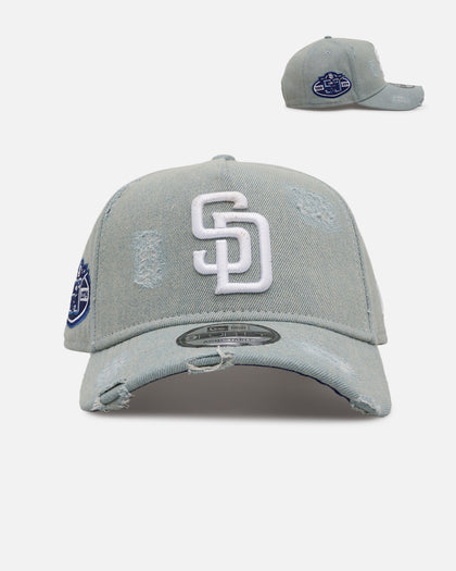 New Era San Diego Padres 'Distressed Denim' 9FORTY A-Frame Snapback Light Wash Denim
