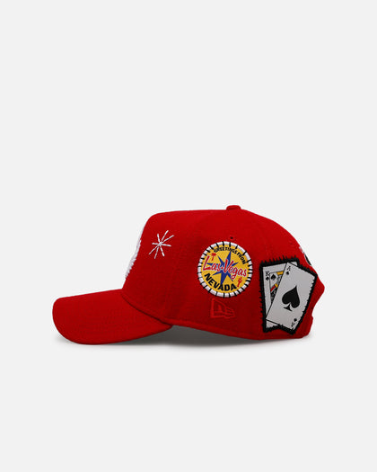 New Era X Culture Kings 'Lost Wages' 9FORTY A-Frame Snapback Red