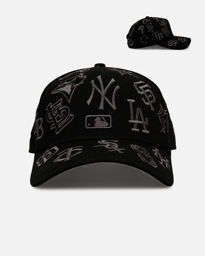 New Era MLB 'All Over Leagues' 9FORTY A-Frame Snapback Black/Charcoal