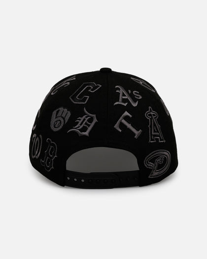 New Era MLB 'All Over Leagues' 9FORTY A-Frame Snapback Black/Charcoal