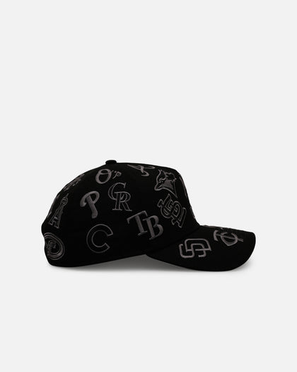 New Era MLB 'All Over Leagues' 9FORTY A-Frame Snapback Black/Charcoal