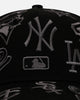 New Era MLB 'All Over Leagues' 9FORTY A-Frame Snapback Black/Charcoal