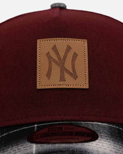 New Era New York Yankees 'Workwear' 9FORTY A-Frame Snapback Maroon
