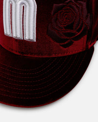 New Era Mexico National Baseball Team 'Velvet Roses' 59FIFTY Fitted Maroon