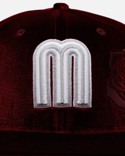 New Era Mexico National Baseball Team 'Velvet Roses' 59FIFTY Fitted Maroon
