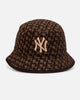 New Era New York Yankees 'Monogram' Bucket Hat Brown