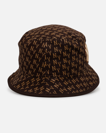 New Era New York Yankees 'Monogram' Bucket Hat Brown