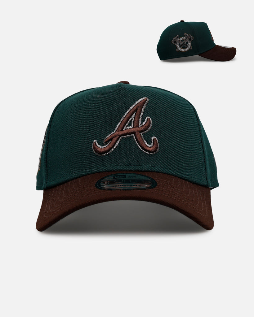 ATLANTA アトランタ　モケットグリーン New Era Atlanta Braves 'Rainforest' 9FORTY A-Frame Snapback Green