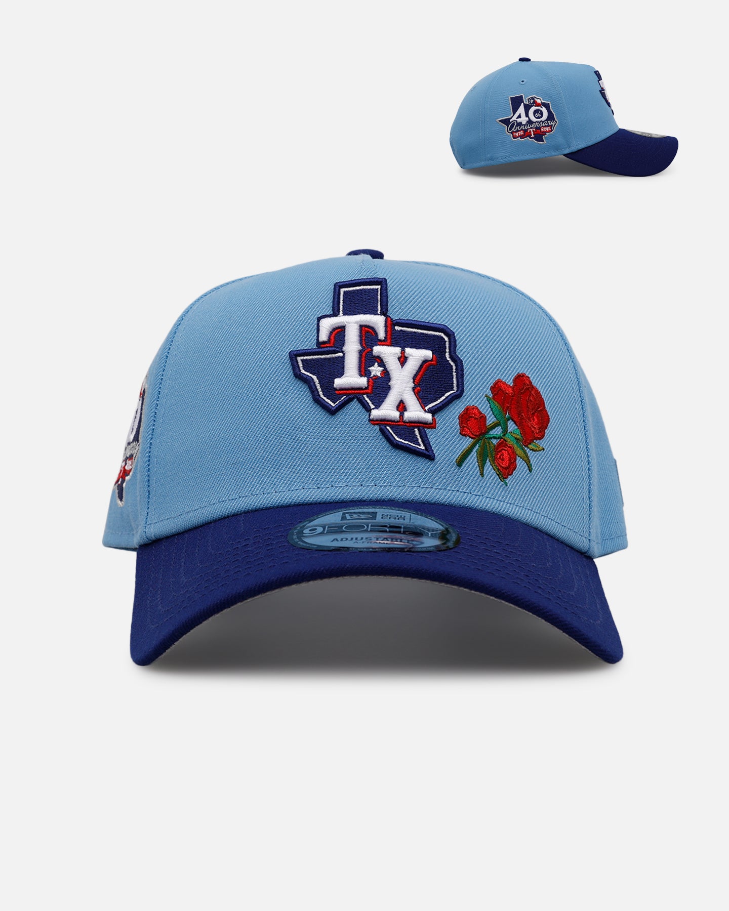 応援グッズ New Era 9FORTY New Era Texas Rangers 'Official Team Color Rose' 9FORTY A-Frame