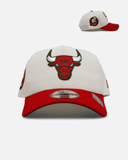 New Era Chicago Bulls 'Strawberry' 9FORTY A-Frame Snapback Chrome/Red