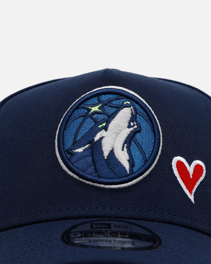 New Era Minnesota Timberwolves 'Team Color Hearts' 9FORTY A-Frame Snap ...