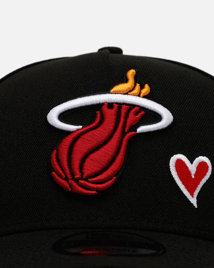 New Era Miami Heat 'Team Color Hearts' 9FORTY A-Frame Snapback Official Team Color