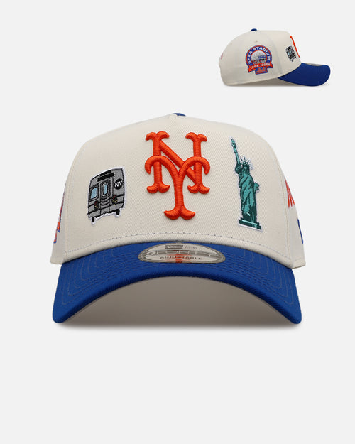 New Era New York Mets 'Chrome City Icons' 9FORTY A-Frame Snapback Chrome/Official Team Color