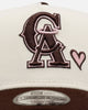 New Era Los Angeles Angels 'Pink Satin Hearts Walnut' 9FORTY A-Frame Snapback Chrome/Walnut