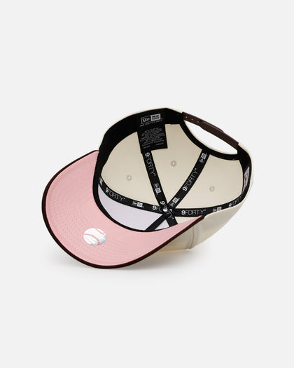 New Era Los Angeles Angels 'Pink Satin Hearts Walnut' 9FORTY A-Frame Snapback Chrome/Walnut