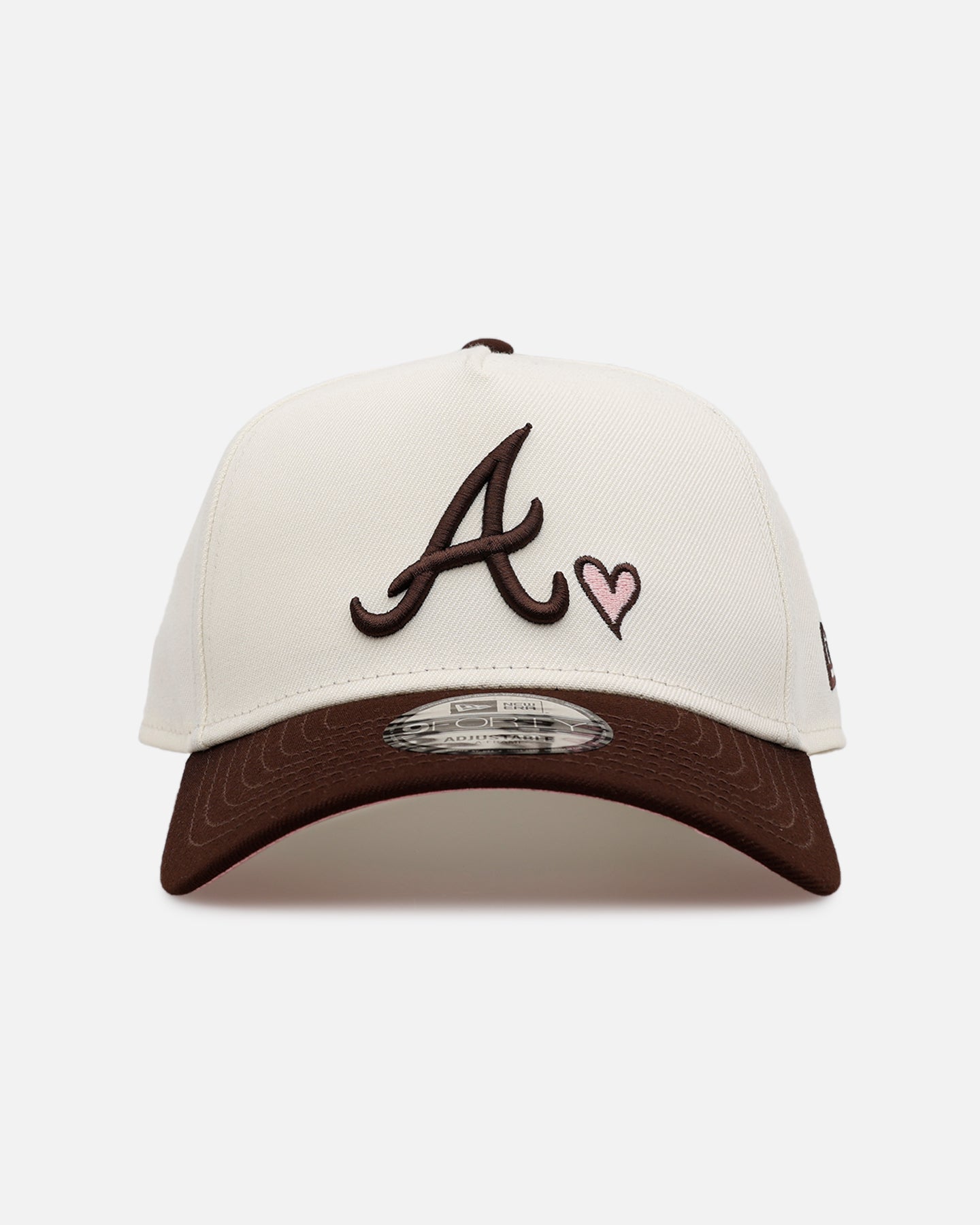 海外限定 ニューエラ 9forty A-FRAME パドレス ブラウン ピンク New Era Atlanta Braves 'Pink Satin Hearts Walnut' 9FORTY A-Frame