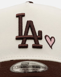 New Era Los Angeles Dodgers 'Pink Satin Hearts Walnut' 9FORTY A-Frame Snapback Chrome/Walnut
