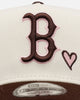 New Era Boston Red Sox 'Pink Satin Hearts Walnut' 9FORTY A-Frame Snapback Chrome/Walnut