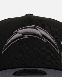 New Era Los Angeles Chargers 'Stealth Roses' 9FORTY A-Frame Snapback Black