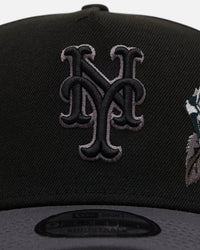 New Era New York Mets 'Stealth Roses' 9FORTY A-Frame Snapback Black